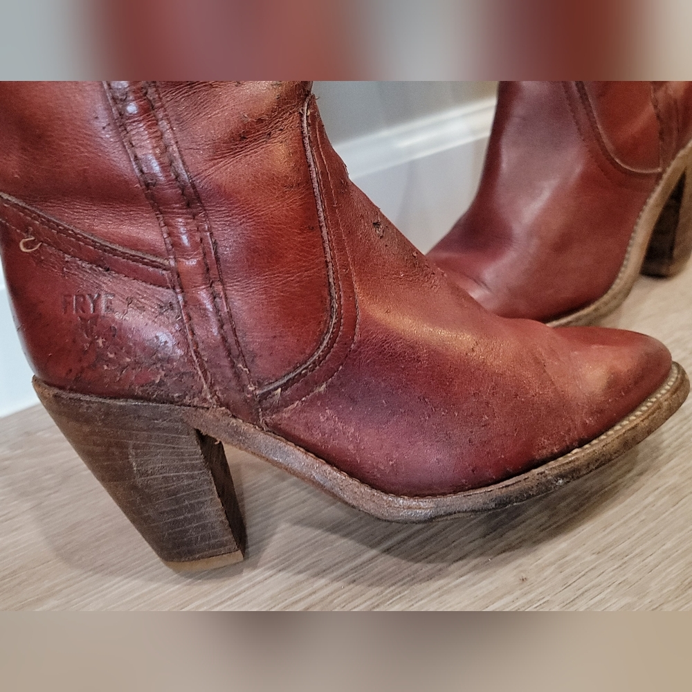 Vintage 80's Frye Boots 6.5 B. More Of A Size 6 Would Be Best. - Picture 5 of 16